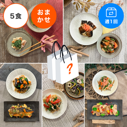【おまかせ定期便テスト】【5食/週1回】ヘルスケアプラン30 おまかせ5食セット定期便