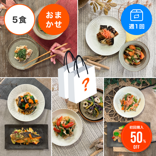 【おまかせ定期便】【5食/週1回】ヘルスケアプラン30 おまかせ5食セット定期便
