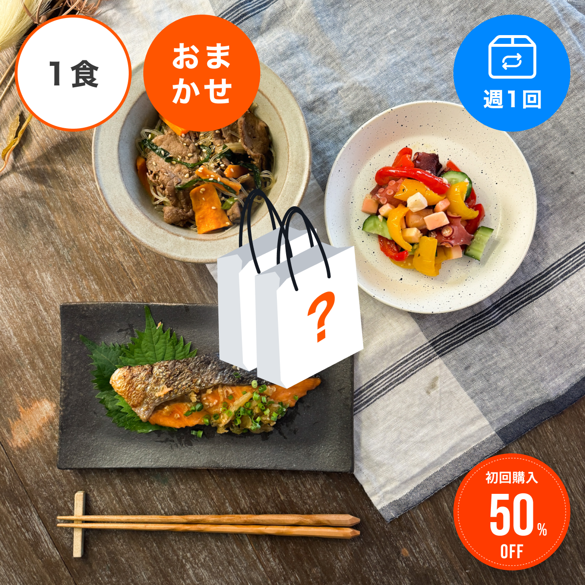 【おまかせ定期便】【1食/週1回】フィジカル40 おまかせ1食セット定期便