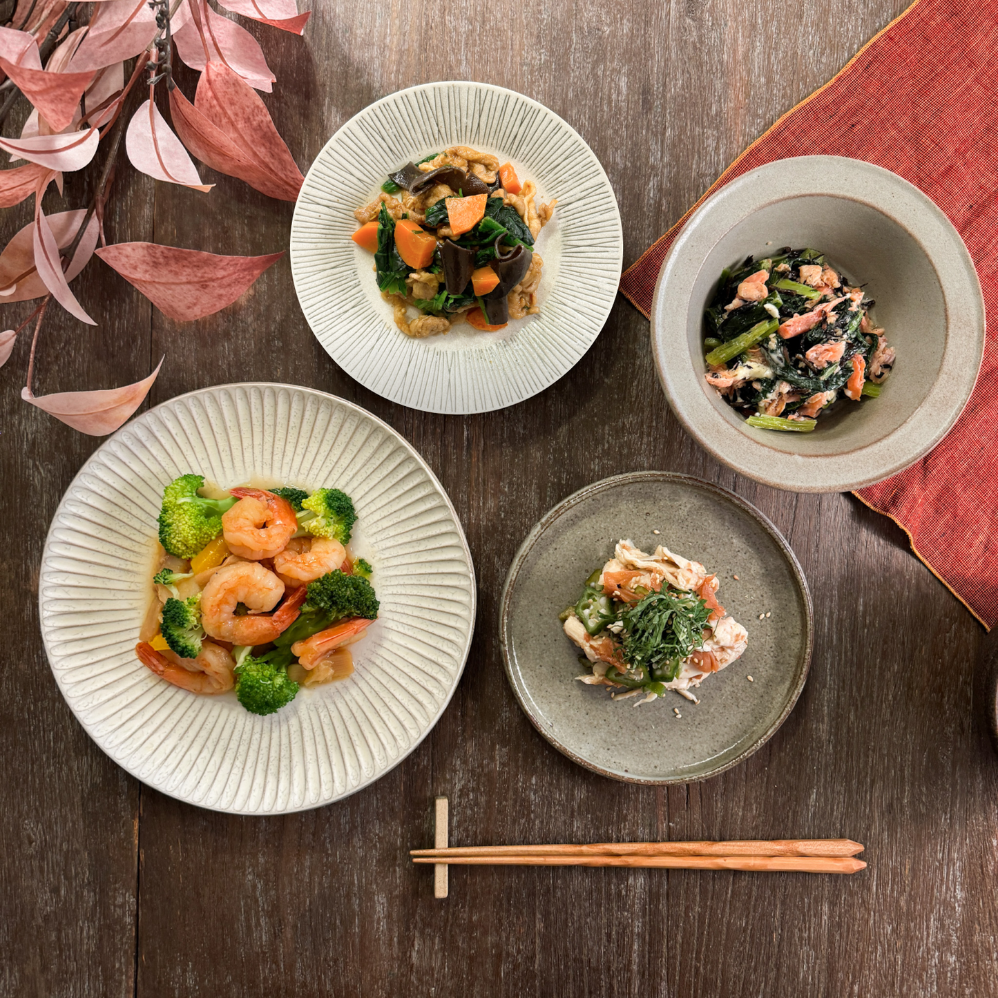 エビと蒸し鶏のパワープレート
