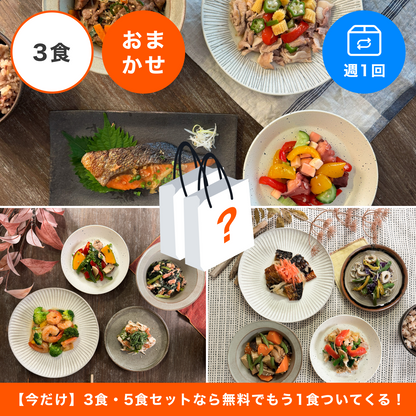 【おまかせ定期便】【3食/週1回】アスリートプラス60 おまかせ3食セット定期便