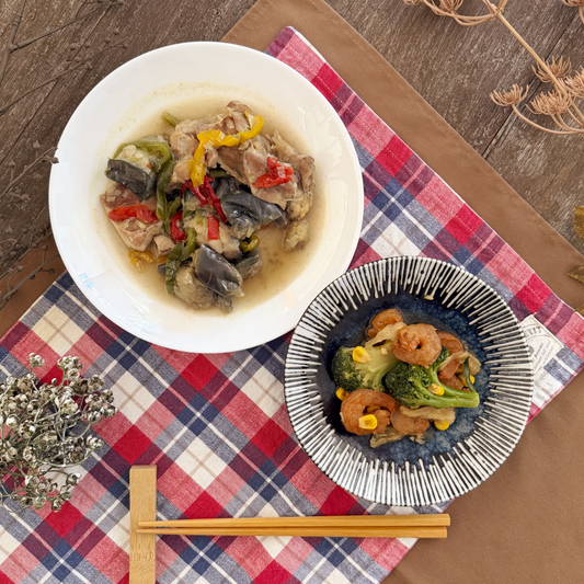 鶏とエビの満腹中華プレート