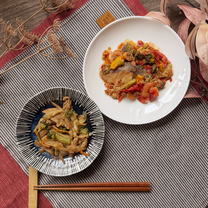 魚介トマト煮と豚みそのコク旨プレート