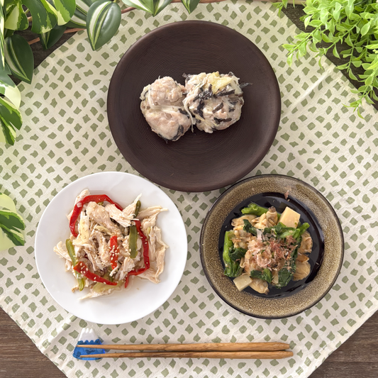 キャベツ巻きと魚介おかかのバランスプレート