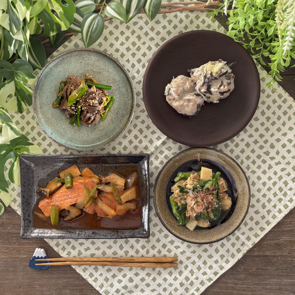 鮭ヤンニョムとキャベツ巻きのパワープレート