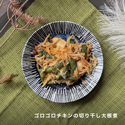 白身魚の西京漬けと和風ハンバーグのパワープレート